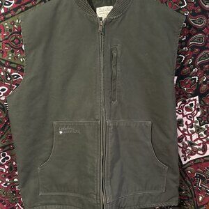 Cabela's Roughneck Vest Men's 2XL Brown Duck Canvas Quilted Workwear Outdoor